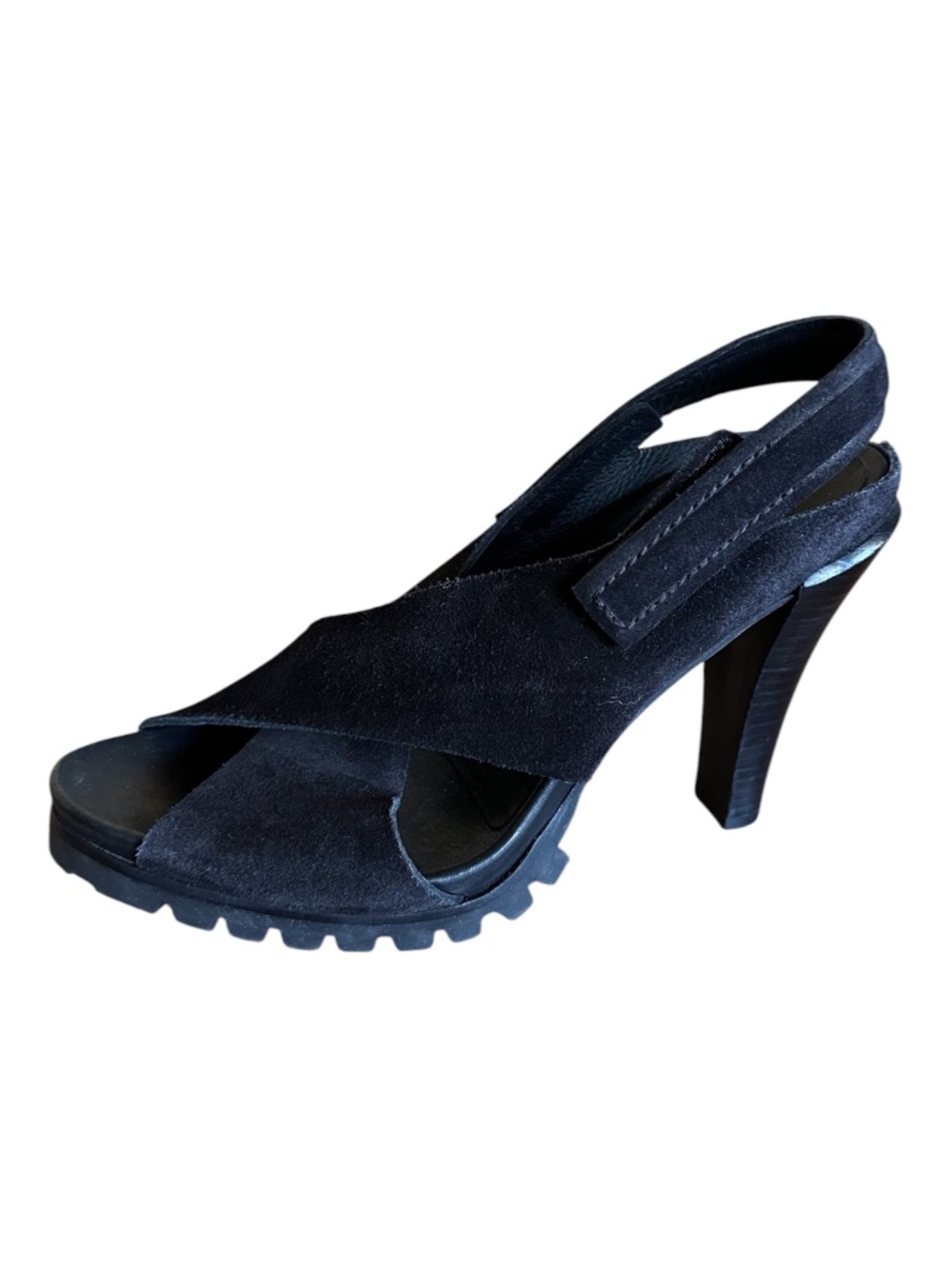 Pedro Garcia Yuval Slingback Peep Toe Platform Heels Black Castoro EU 39 US 9